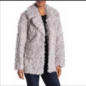 NWOT Avec Les Filles Grey Fuzzy Jacket